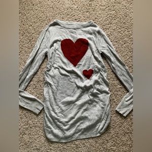 Maternity Long sleeve heart sweater